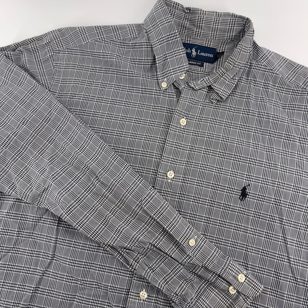 Ralph Lauren Classic Fit Plaid Button Down Long Sleeve Shirt‎ Men's